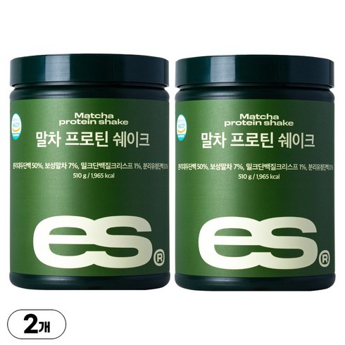 이츠스포츠 단백질 쉐이크 말차맛, 510g, 2개