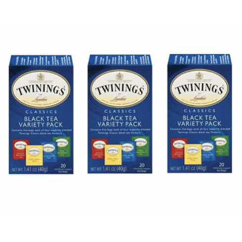 heroesintraining - Twinings of London 런던 트위닝스 버라이어티 팩 4가지 맛 티백 20개 3팩