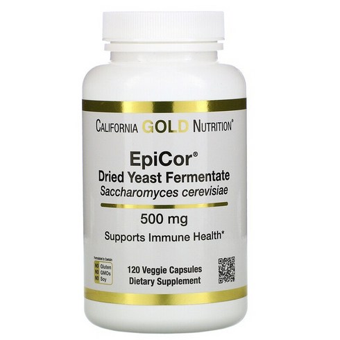 캘리포니아골드뉴트리션 CGN 에피코르 Epicor 건조 발효 효모 500mg (120정), 120캡슐, 1개