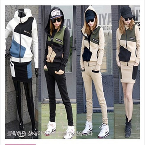 아이야 봄가을신상 트레이닝세트 [여자특양면] 라미드 3피스