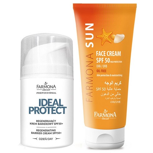 [특가세일] 파모나 아이디얼 선크림 SPF50 2종 (재생+오일프리) 50ml*2종, 50ml, 1개