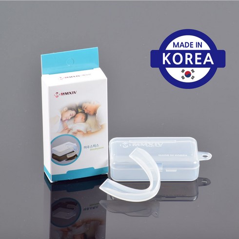 더엠 국내생산 수면 운동 치아보호 형상기억 마우스피스 2개 + 보관케이스, FREE, 1세트