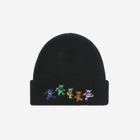 디스이즈네버댓 x 그레이트풀 데드 댄싱 베어 비니 블랙 Thisisneverthat x Grateful Dead Dancing Bears Beanie Black