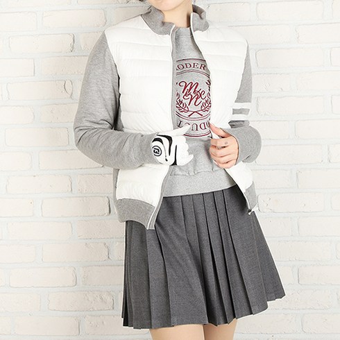 2023년 가성비 최고 골프웨어여성 - [MM스포츠]여성 겨울 골프 방풍 바람막이 니트 패딩 자켓