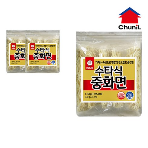 [자연맘스토리] 천일 수타식 중화면 1.15kg x 3개