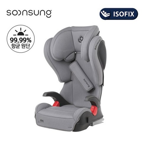 순성제나주니어카시트 - 제나주니어 플러스 카시트 ISOFIX 클라우드 그레이 / 컵홀더, 없음