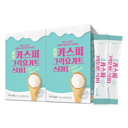 메이준뉴트리 리얼 카스피 그릭요거트 스타터 분말, 60포, 2개, 3g, 30개입