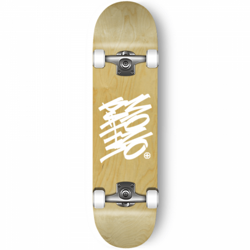 모노파틴 Tagging white skateboard
