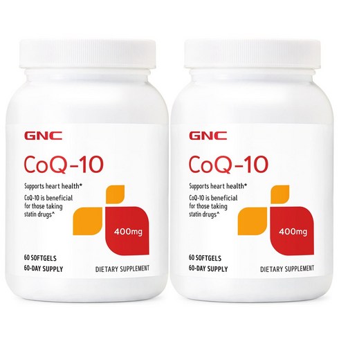 GNC [2개 SET] 코큐텐 400mg 60정 (소프트젤) CoQ 10 60sgels, 1개, 60개