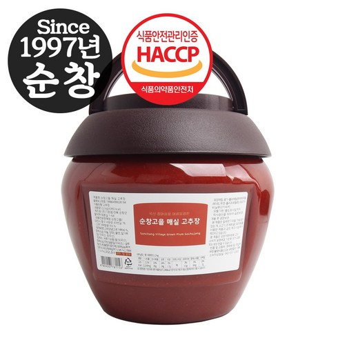 순창 고을 청매실 고추장 2.2kg 전통 해썹 인증 매실고추장, 1개