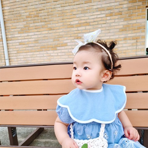 아기턱받이빅롤링 - BayKids 무형광 빅롤링 여름턱받이, 4)빅롤링턱받이 베이지, 1개, 1개입