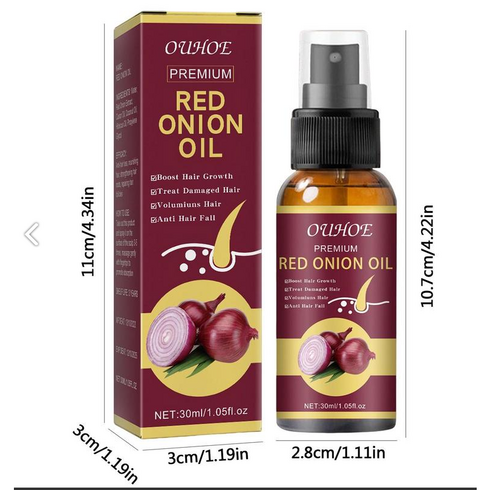 레드 어니언 헤어 오일 스프레이 30ML 양파 블랙 시드 세럼 모발 영양 강화, [01] Anti hair fall oil, 1개