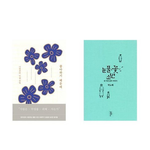 (나태주/박노해) 좋아하기 때문에 + 눈물꽃 소년 (전2권)