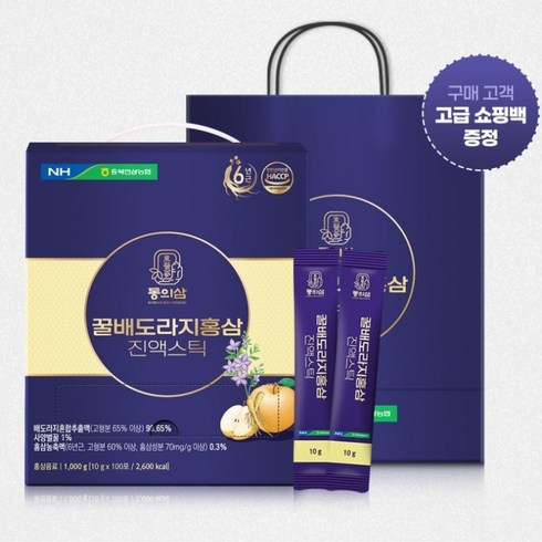 동의삼 꿀배도라지홍삼 진액스틱 10g x 100포
