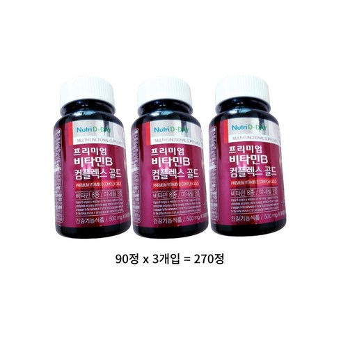 뉴트리디데이 프리미엄 비타민B 컴플렉스 골드, 270정, 2개