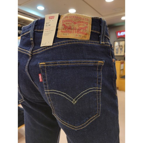 리바이스 무료배송!! 스판 짱짱!!! 다리가 길~~~어 보이는 인디고 진청 사계절 슬림핏 청바지!!! LEVI'S 511 스트레치 슬림핏 진[NC불광]5112402