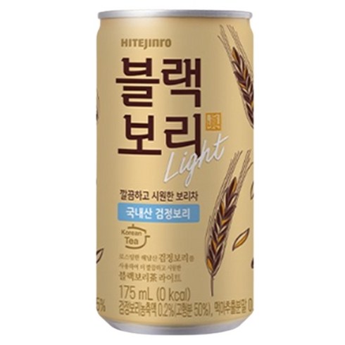 하이트진로 블랙보리 라이트 음료, 210개, 175ml