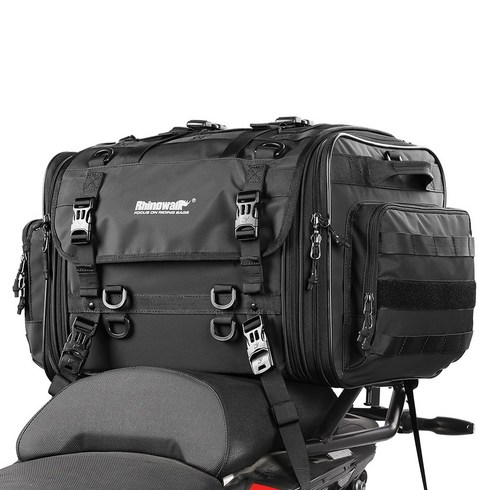 라이노워크 오토바이 리어백 바이크 모토캠핑 가방 배달 시트백 테일백 MT4060, 블랙
