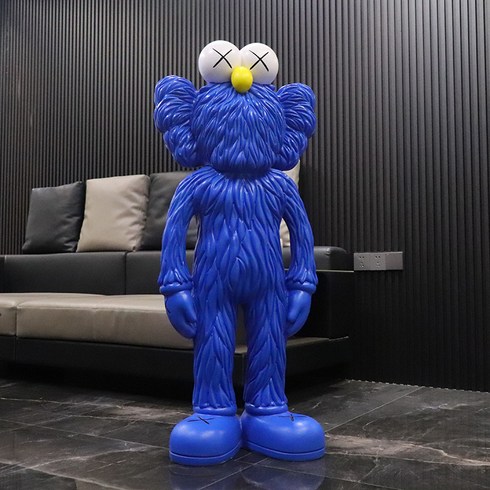 카우스 KAWS 장식품 대형 피규어 수지 오브제 카페 인테리어 가게 오픈 선물 61cm, 블루 62cm