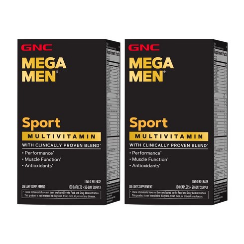 gnc니코틴아미드 - GNC 지앤씨 메가맨 스포츠 180정1+1 Mega Men Sports 180cts 1+1, 180개, 2개