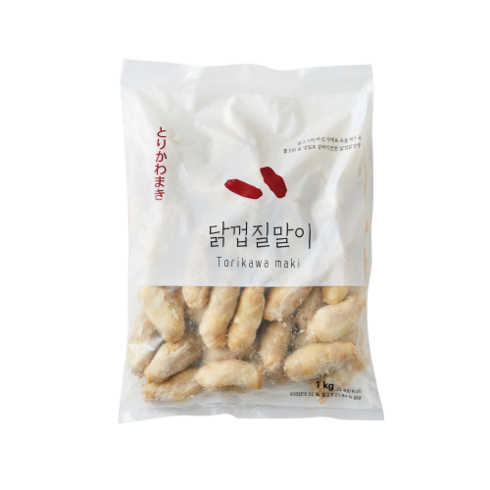 닭껍질말이 냉동 만두 닭껍질교자 1kg