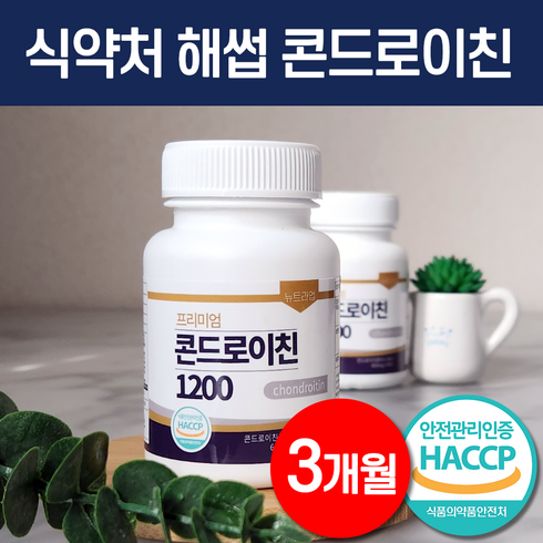 콘드로이친 1200 관절엔 콘드로이친 1200 식약처 HACCP 뉴트라업 [옵션택1], 콘드로이친1200 1통(90정), 1개, 90정