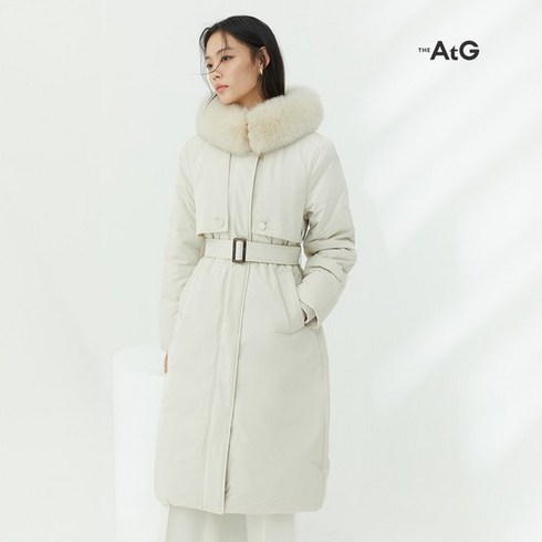 24FW Faux 세이블퍼 롱 코트 - 더엣지 24PRE-WINTER 폭스퍼 롱구스다운