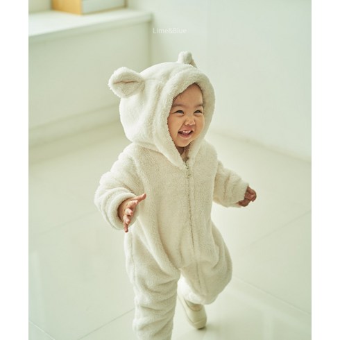 라임앤블루 러브미 후리스 베이비 우주복