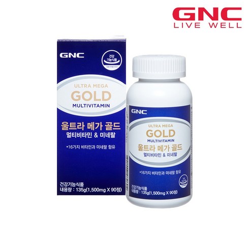 [GNC] 울트라메가골드 멀티비타민 & 미네랄 (90정) 3개월분_56630, 1개, 단품, 상세참조