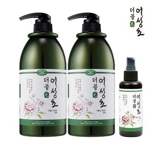 더블모 어성초 샴푸 1000ml 3종SET(1000ml 2개+헤어토닉미스트150ml 1개), 1세트, 샴푸x2개,미스트x1개