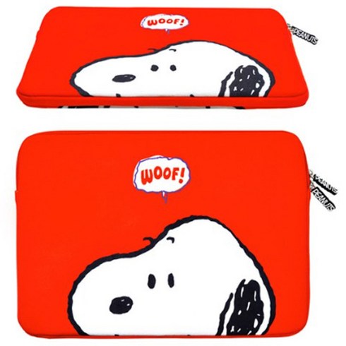 스누피 우프 레드 노트북 파우치 케이스 11인치 13인치 15인치
