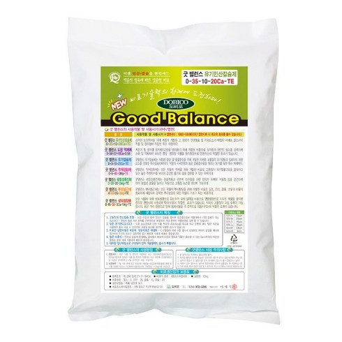 굿밸런스 유기인산칼슘제 10kg - 추비 복합비료 식물영양제 도장억제 뿌리발근 수용성 엽면시비 관주용 비료, 1개