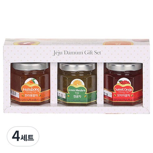 허니제주 패키지 - 제주담움 꿀차 3종 선물세트 한라봉꿀차 50g ... 4세, 1, 1, 본상품선택