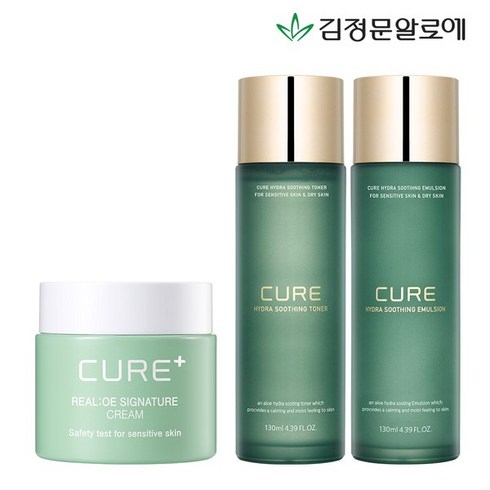 김정문알로에 큐어 수딩 토너+에멀젼+시그니처 크림, 단품