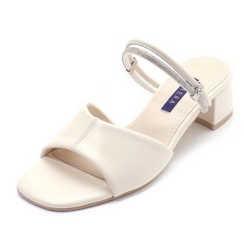 [SAERA] 세라 S22S416 투웨이 뮬샌들 스킨 아이보리 4cm