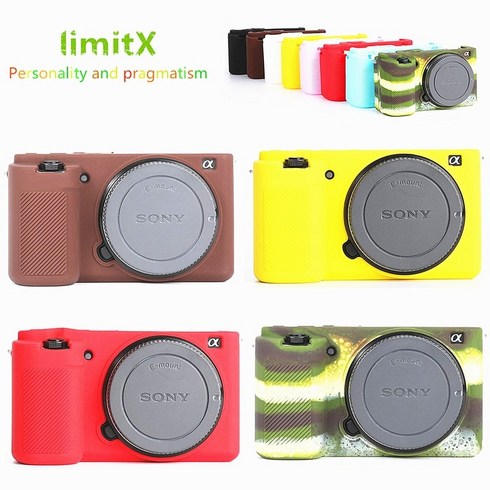 카메라 가방 zve10 protect armor skin bber body cover soft 실리콘 케이스 sony zv e10, 검은색