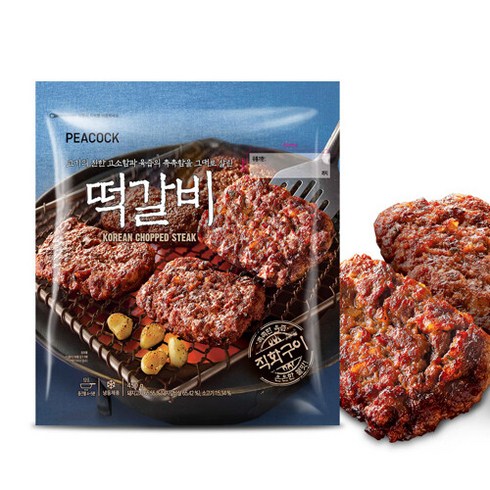 피코크떡갈비 - 브랜드없음 피코크 떡갈비 450g+너비아니 550g (총 2봉), 1개