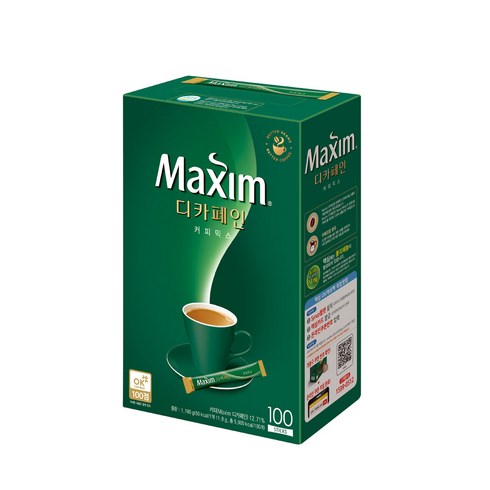맥심 디카페인 커피믹스 100T, 11.8g, 100개입, 1개