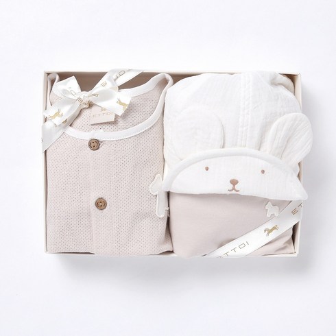 에뜨와제코매쉬 - 에뜨와 ETTOI 제코매쉬3PCS&멜튼똘이모set 07Q352201백일 돌선물 실내복 7부 가디건 모자 261750