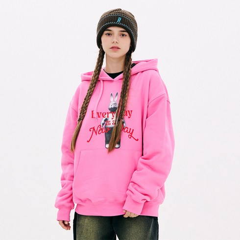 비에스래빗 2324 BSRABBIT 3D EVERY DAY RABBIT HOODIE PINK 스노우 보드복 후드 후디