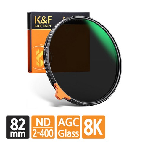 [정품] K&F CONCEPT NANO-X Variable ND2-ND400 가변필터 8K AGC Glass 82mm, 1개