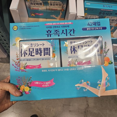 일본쿨링패치 - 라이온 휴족시간 쿨링시트 42매, 라이온 휴족시간 쿨링시트 42매 / 코스트코, 1개입, 1개