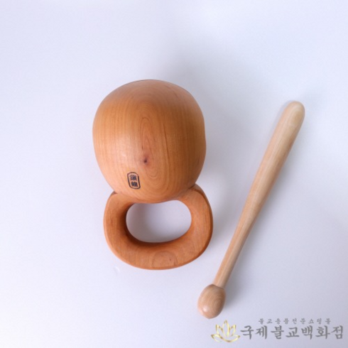 참선목탁 3.5치 기도용목탁 참선용 민자목탁 가로 10.5cm, 1개