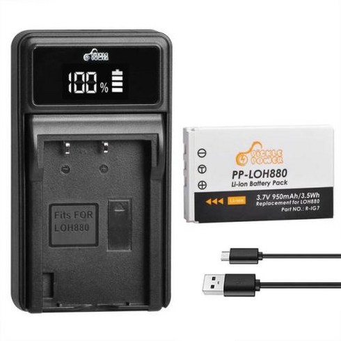 e885 v7 - 호환 부품 R-IG7 원격 제어 배터리 및 LED 충전기 로지텍 하모니 원 900 720 850 880 885 890 프로 H880 용 LOH880 950mAh, 1.1 battery 1 charger