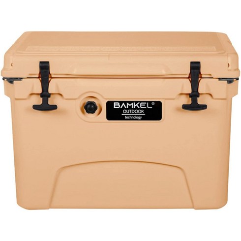 BAMKEL 쿨러 박스 42.6L 33.1L 18.9L 9.5L 장시간 보냉 하드 아웃도어 캠프, 클래식1 35QT, C33L 라이트 브라운