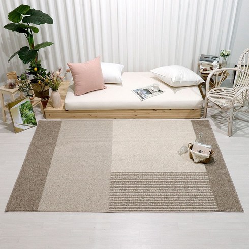 라이프 모노 루프 카페트 소형 대형 사계절 원룸 거실 침대 러그