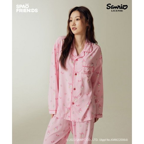 SPAO 스파오 산리오캐릭터즈 긴팔 잠옷LIGHT PINK_SPPPD49U01 SPPPD49U01