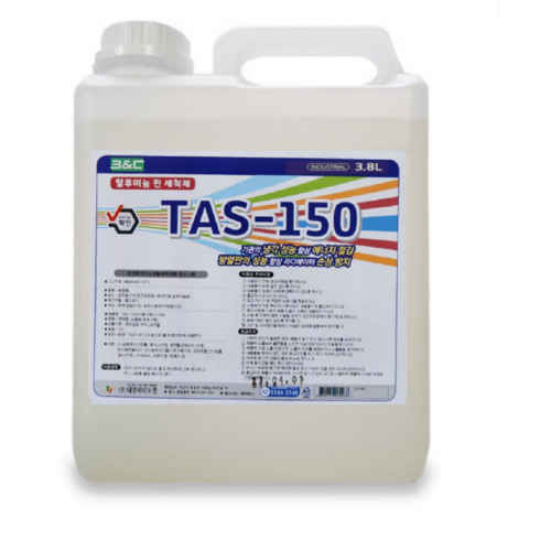 실외기청소 - TAS-150 3.8L 에어컨 핀 세척제 알루미늄 라디에이터 세정제 에어컨 청소 태영바이오켐, 1개