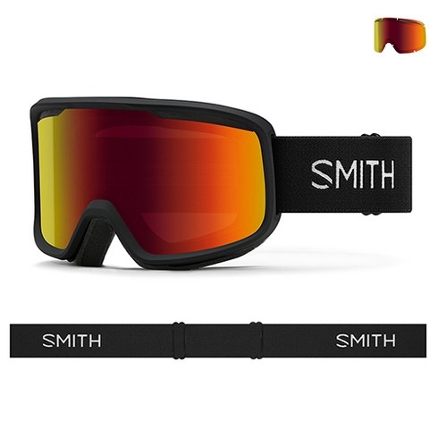 2023년 가성비 최고 스미스스노우고글 - SMITH Frontier 스미스 프론티어 스노우 고글 Black Red Sol-X Mirror (블랙레드 쏠-X 미러), 단품