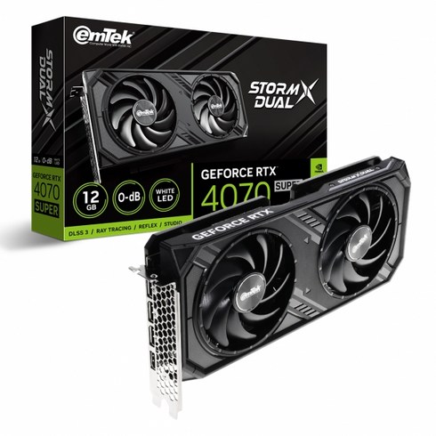 이엠텍 지포스 RTX 4070 SUPER STORM X Dual D6X 12GB, RTX4070 SUPER 스톰X Dual D6X 12G